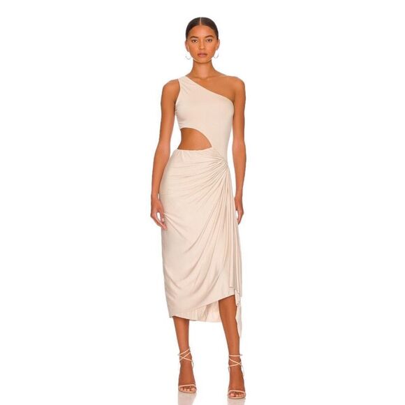 L'Academie Lara Midi Dress in Ivory‎ - Picture 1 of 9
